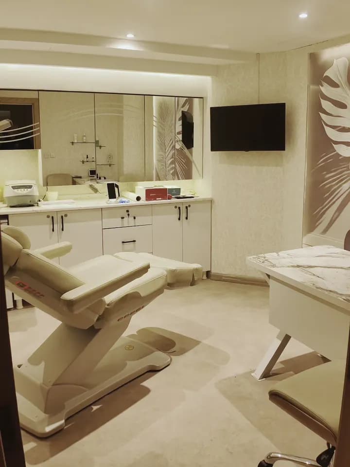 A treatment room at the Carisma Hair Clinic in Malta