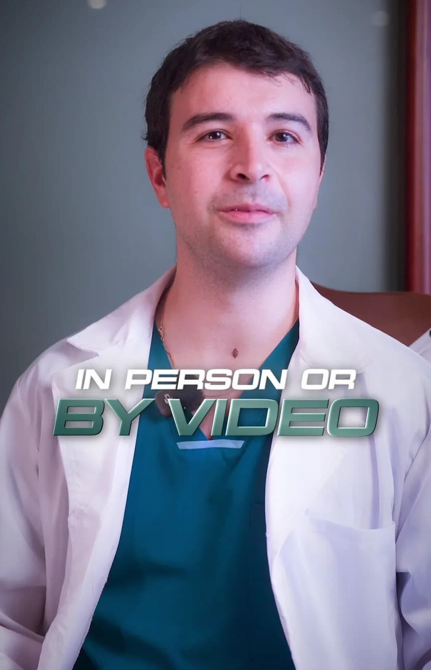 Hair loss and thinning explained by a presenter in medical scrubs, with the 20-minute consultation walked through